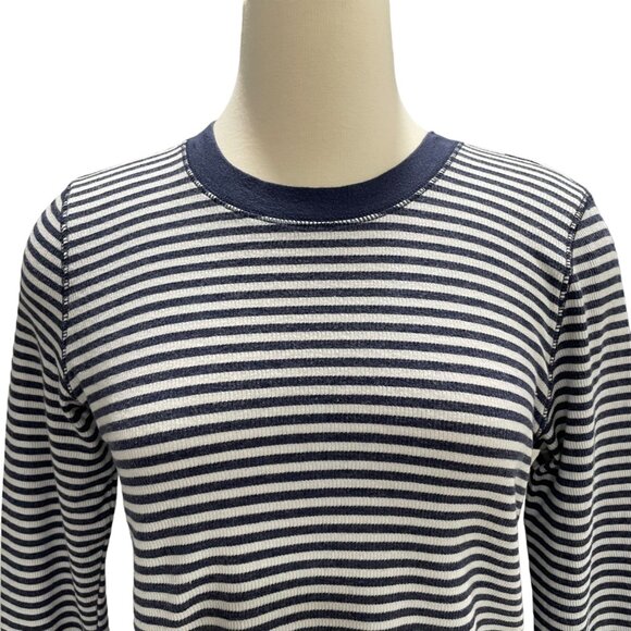 Aerie Women's Striped Long-Sleeve T-Shirt Medium Nautical Casual Comfy Summer - Picture 6 of 11